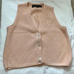 Pink knitted vest